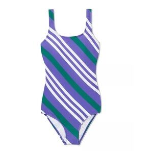 Women’s Land’s End Chlorine Resistant Scoop Neck Tugless One Piece Swimsuit NWT